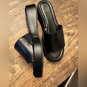 A New Day black platform sandals. Worn once. Size 9
